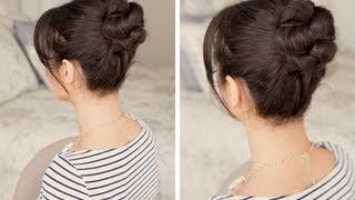 How to Braided Bun Hair Tutorial [upl. by Burrows424]