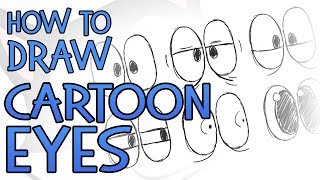 How To Draw Cartoon Eyes EASY [upl. by Sheena]