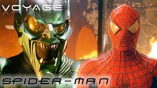 Burning Building Fight  SpiderMan  Voyage  With Captions [upl. by Annirok315]