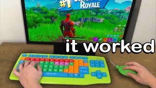 I Tried a Keyboard FOR KIDS and WON  Fortnite [upl. by Voorhis]