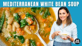 SIMPLE Mediterranean White Bean Soup [upl. by Esinel]