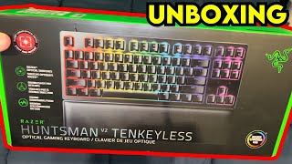 Razer Huntmans V2 Tenkeyless UNBOXING [upl. by Ahsieit537]