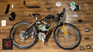 How to Build a 2Stroke Motorized Bicycle in 6 Minutes [upl. by Ellicec]