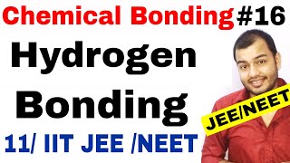 11 chap 4  Chemical Bonding 16  Hydrogen Bonding IIT JEE MAINS  NEET [upl. by Nnylg]