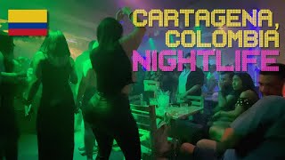 Cartagena Colombia Nightlife  Club Space Dolce Vita Bars Clock Tower  4K Video [upl. by Nnylimaj]