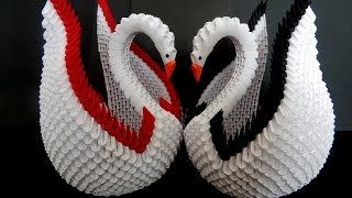 3d origami swan tutorial  DIY Paper Crafts Swan [upl. by Elram503]