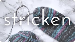 STRICKEN  Socken  Die stumpfe Sockenspitze [upl. by Lemart]