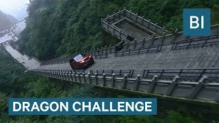 Watch This Hybrid Range Rover SUV Climb 999 Steps Up A 45Degree Angle Mountain In China [upl. by Erodaeht]