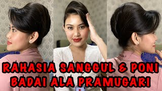 TUTORIAL RAMBUT PRAMUGARI  SANGGUL PRAMUGARI  FRENCHTWIST TIPS amp TRIK [upl. by Learsiy]