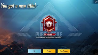 Perfectionist V Achievement amp Perfectionist Title PUBG Mobile [upl. by Linnette217]