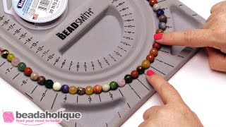 How to Use a Beading Board to Make a Strung Necklace from Start to Finish [upl. by Erdua473]