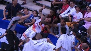 Calvin AbuevaKevin Murphy scuffle  PBA Governors’ Cup 2018 [upl. by Pylle]