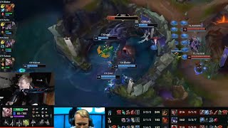 LS reaction to C9 VS TL Baron Steal [upl. by Ehtyde]