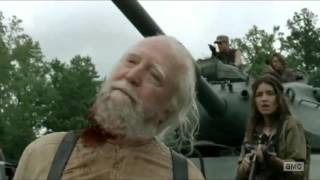 The Walking Dead Hershel Death Scene HD [upl. by Adnale551]