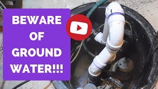 Sump Pump Review  BEWARE OF GROUNDWATER LEVEL [upl. by Baillieu]