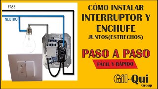 CÓMO INSTALAR INTERRUPTOR Y ENCHUFE en una sola caja [upl. by Ahsinej]