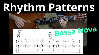 5 Bossa Nova Guitar Rhythm Patterns with TAB [upl. by Tnarud]