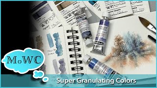 Review Schmincke Super Granulating Watercolors  Tips for Using Granulation [upl. by Idnic281]