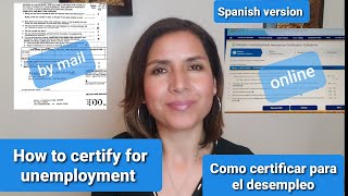 PUA How to certify unemployment by mail amp online Spanish version Como certificar para desempleo [upl. by Benedix]