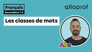 Les classes de mots  Français  Alloprof [upl. by Sidnee]