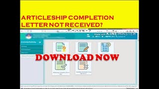 Articleship completion letter not received  Form 108 ICAI SSP  Chartered Guide [upl. by Polak]