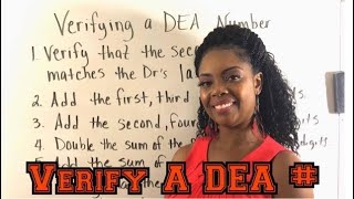 How To Verify A DEA Number  Pharmacy Technician [upl. by Inahet]