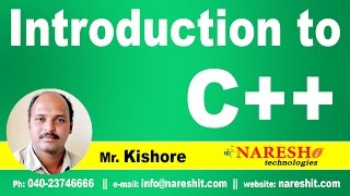 C Introduction  C  Tutorial  Mr Kishore [upl. by Jaquiss649]