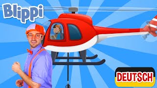 Blippi Deutsch  Blippi erkundet einen Feuerwehrhubschrauber  Abenteuer und Videos für Kinder [upl. by Anika]