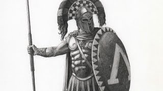 Drawing Spartan Hoplite  Timelapse  Drawnomix [upl. by Emiatej]