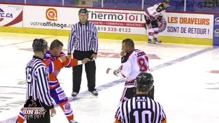 Greatest hockey fight ever David Lacroix Vs Jon Mirasty Oct 6 2017 [upl. by Vernita]