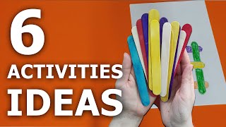 6 DIFFERENT ACTIVITIES IDEAS  5 Year Old Learning Activities At Home [upl. by Nonez]