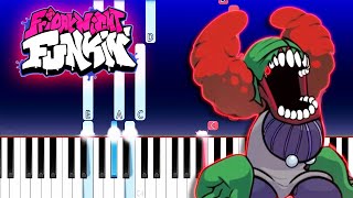 Madness  Friday Night Funkin Tricky Mod Piano Tutorial [upl. by Aneele]