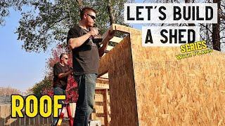 How to build a storage shed  Roof  Part 4  Plans available [upl. by Aremihc]