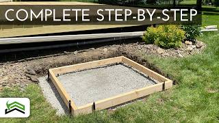 How To Pour A Small Concrete Pad  Deck Stair Landing [upl. by Namyw]