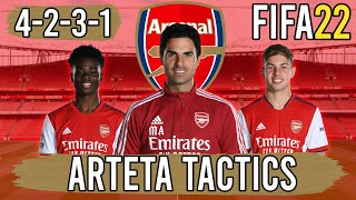 Recreate Mikel Artetas 4231 Arsenal Tactics in FIFA 22  Custom Tactics Explained [upl. by Cutter783]