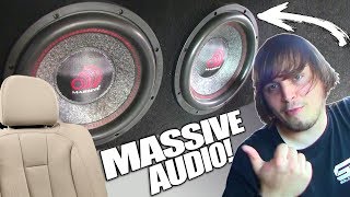 MASSIVE AUDIO SUBS w 4000 Watt BASS Amp Install  12 inch Summo XL amp Hippo in PREFAB Subwoofer Box [upl. by Otrebilif435]