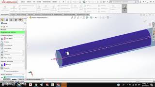 Como hacer agujeros en cilindros con solid works [upl. by Levine]