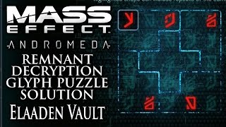 Mass Effect Andromeda  Remnant Decryption Glyph Puzzle Solution  Elaaden Vault [upl. by Naelopan]