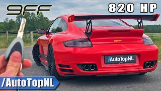 820HP Porsche 997 Turbo 9ff 329KMH REVIEW on AUTOBAHN NO SPEED LIMIT by AutoTopNL [upl. by Drannel801]