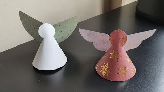 Tuto n°70 Objectif Noël  ange en papier [upl. by Dranyar]