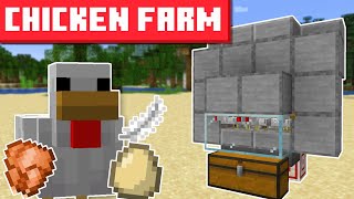 Minecraft Automatic Chicken Farm 1214  EASY BUILD [upl. by Nedrud]