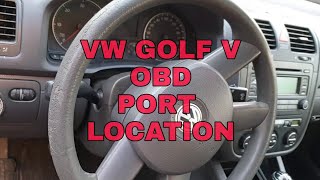 Volkswagen Golf V  VW Golf 5 Diagnostic OBD2 Port Location 2003  2009 👨‍🔧🚗 [upl. by Omarr]