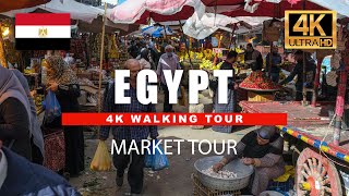 🇪🇬 Egyptian Bazaar Walking Tour  Alexandria Egypt Market Tour 4K HD  60fps [upl. by Enilkcaj]