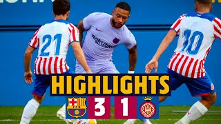 HIGHLIGHTS  Barça 31 Girona MEMPHIS DEBUT FOR BARÇA 🦁 [upl. by Tillion]