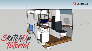 Camper planen mit SketchUp・Campervan Wohnmobil Selbstausbau・DIY Campervan・VW Crafter [upl. by Kylstra]