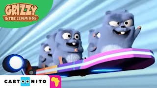 Grizzy amp the Lemmings  Hover Board  Cartoonito Africa [upl. by Alysa263]