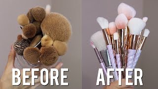 HOW TO CLEAN MAKEUP BRUSHES [upl. by Camila]