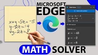 Microsoft Edge TipsHow to use Math Solver [upl. by Ellon]