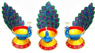 Paper Diya Making  Diwali Decoration Ideas At Home  Diya Decoration  Origami Paper Candle [upl. by Sumner]