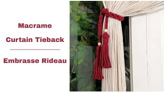 DIY Macrame Tieback  Embrasse rideau 1  Easy  Facile [upl. by Llevart]